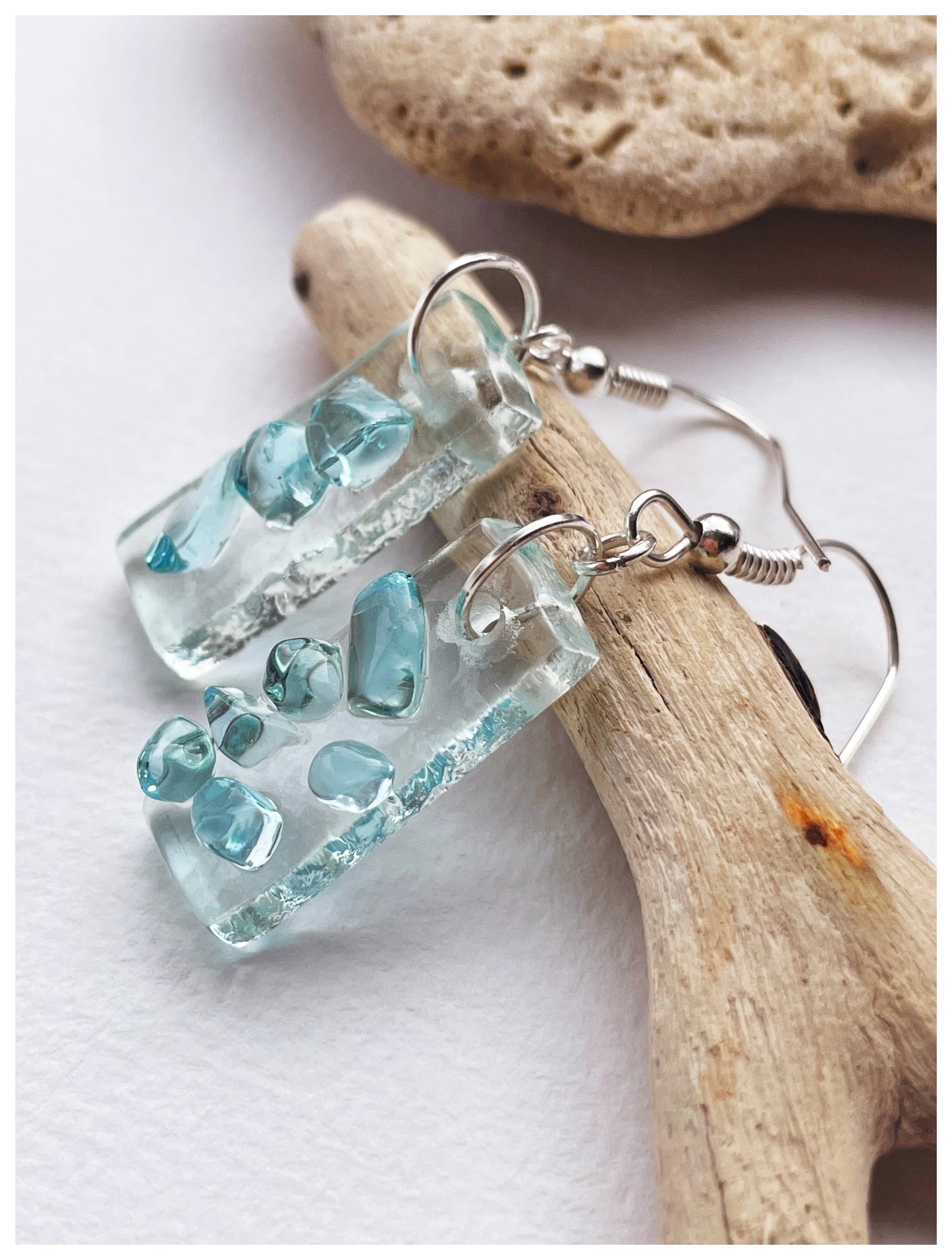 Gin and Soda Turquoise Earrings with 925 Sterling Silver | Handmade and Sustainable