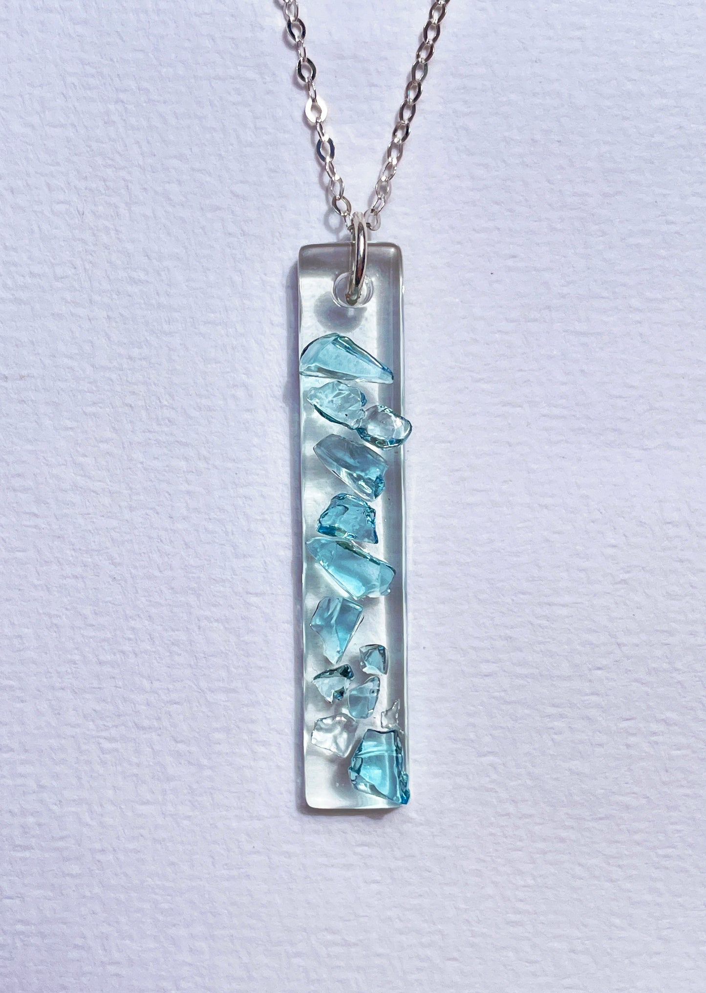 Gin and Soda Turquoise Pendant Necklace with 925 Sterling Silver Chain | Handmade and Sustainable