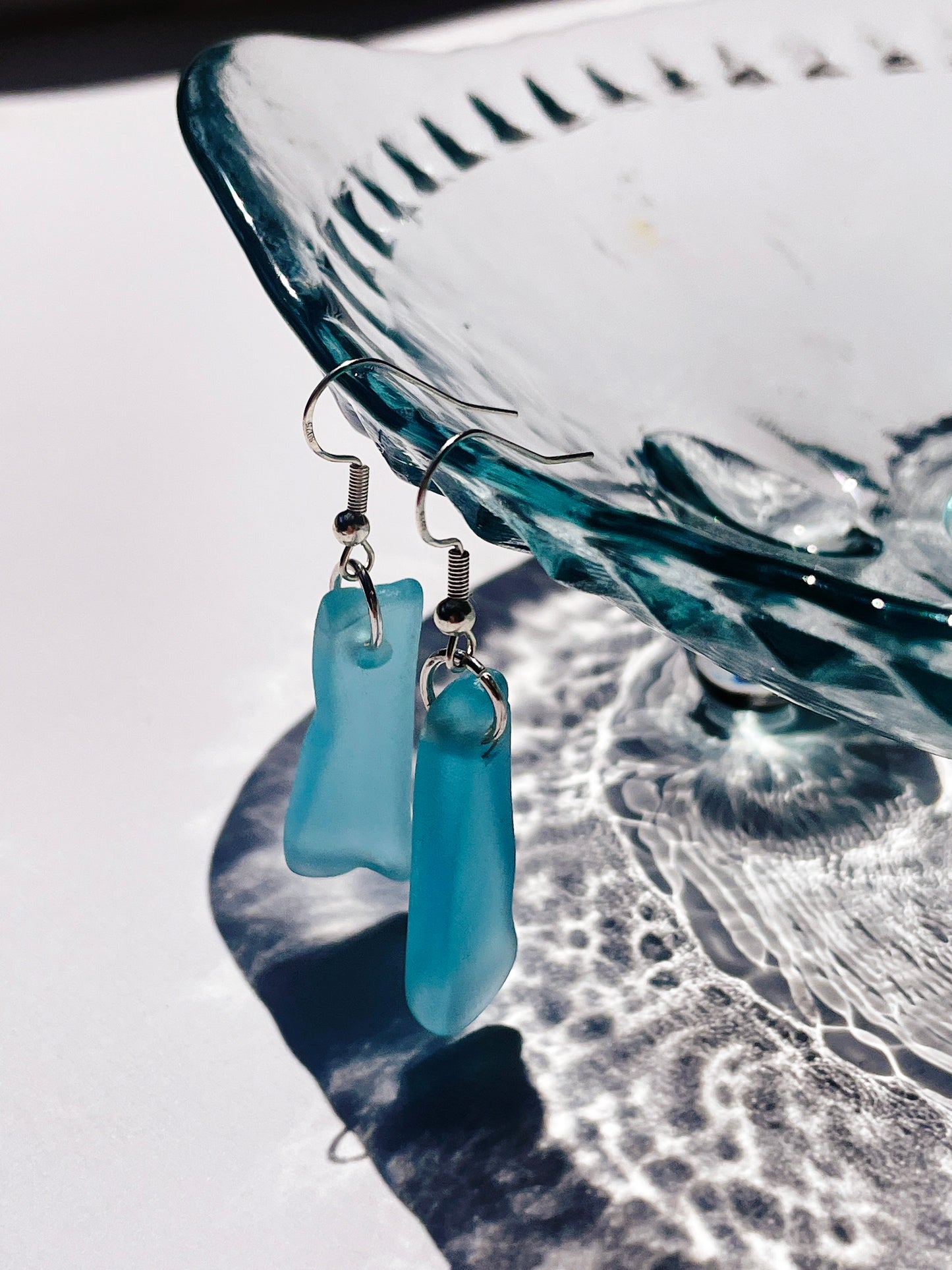 Sapphire Drop Earrings with 925 Sterling Silver