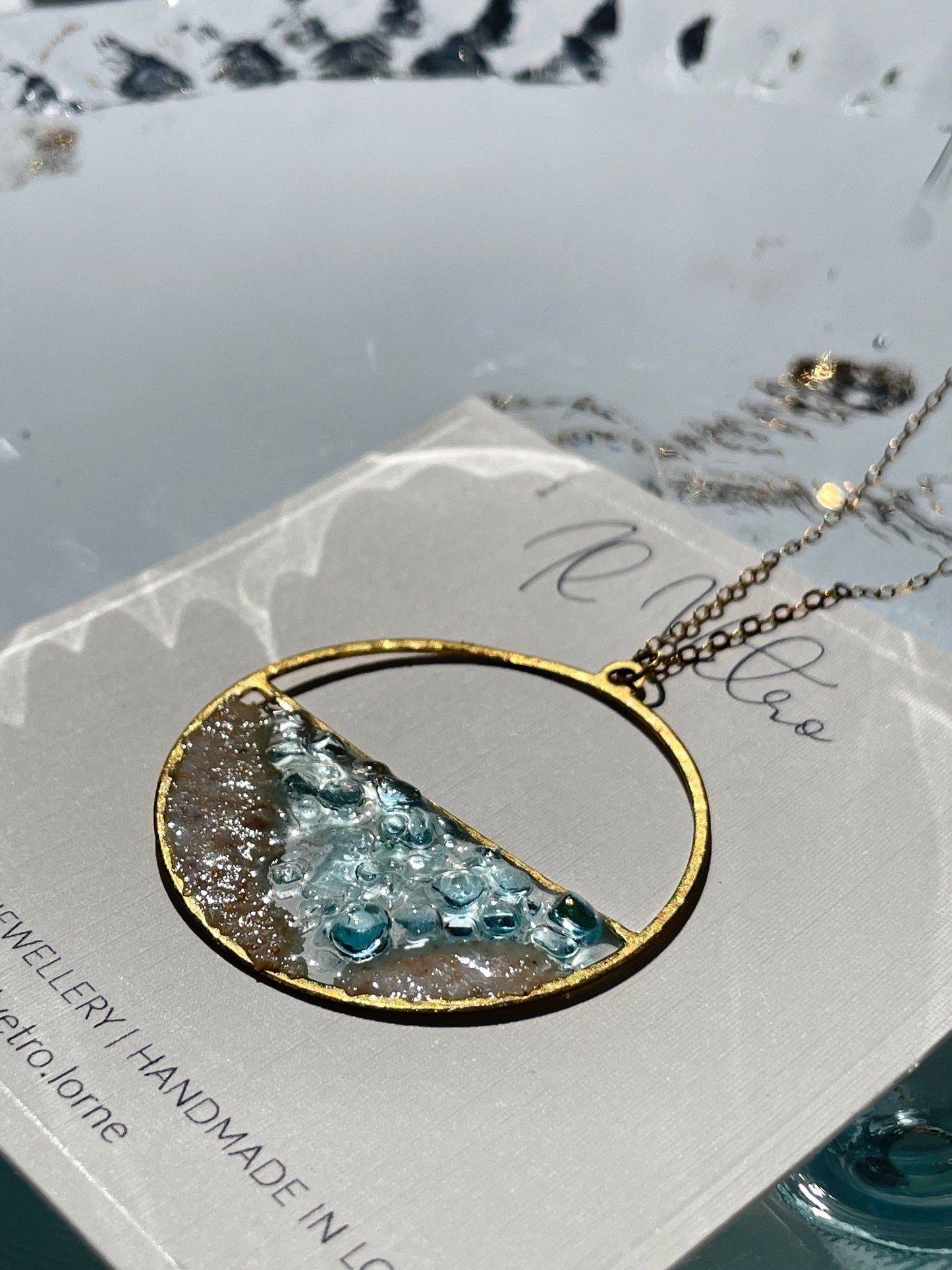 Lorne Pendant Necklace with 14k Gold Filled Chain | Handmade and Unique