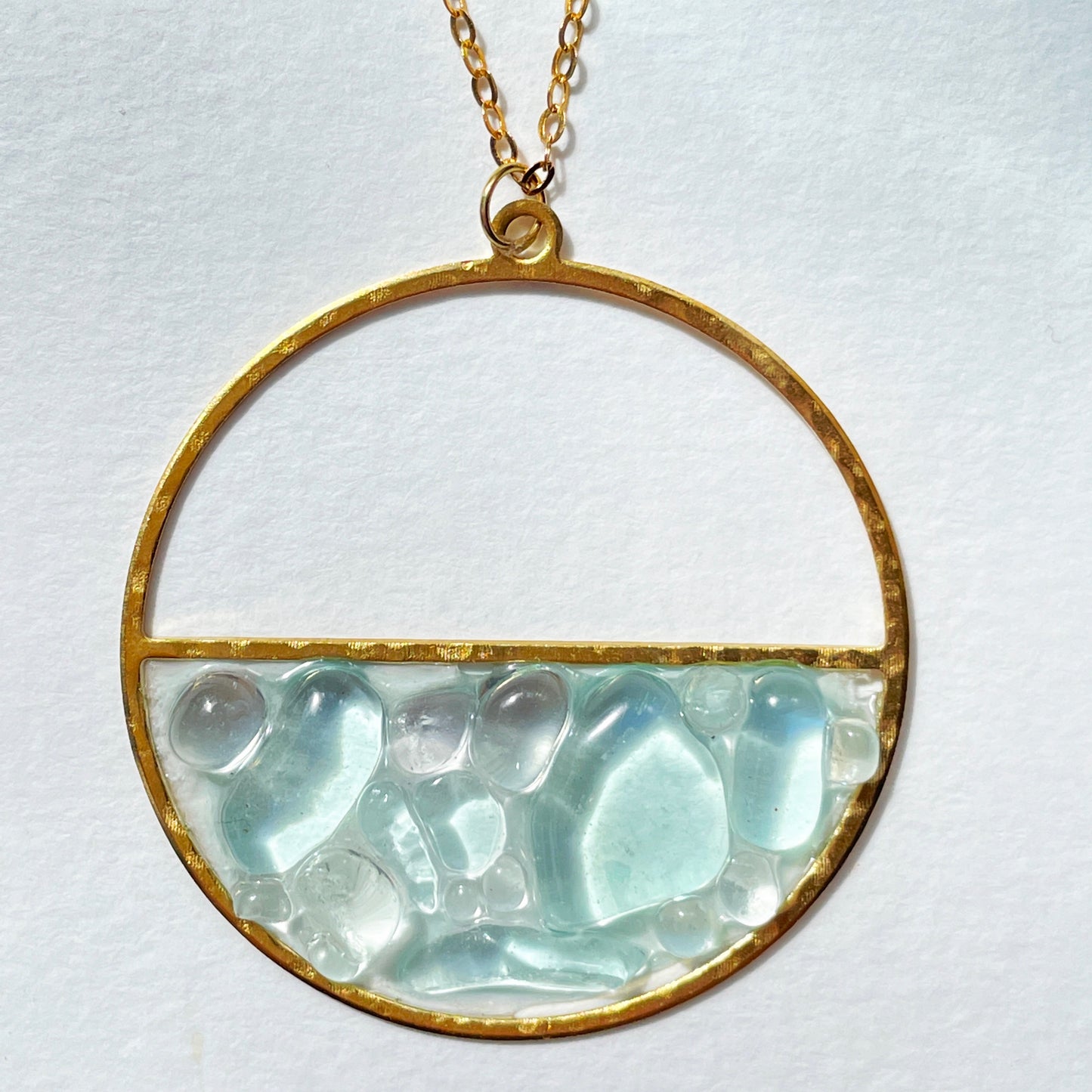 Rockpools Pendant Necklace with 14k Gold Filled Chain | Handmade and Sustainable