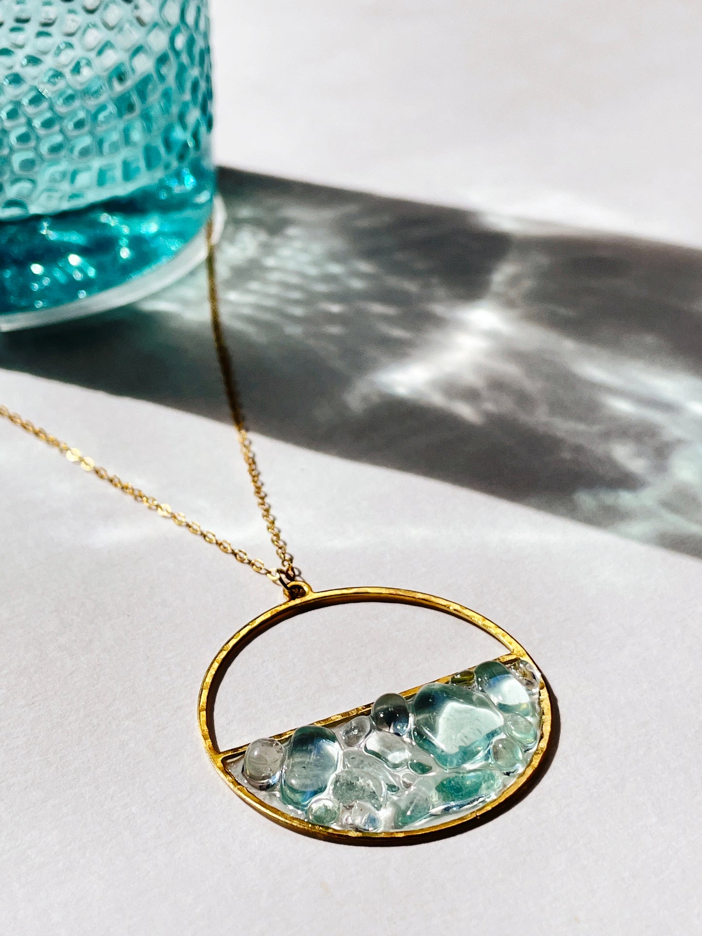 Rockpools Pendant Necklace with 14k Gold Filled Chain | Handmade and Sustainable