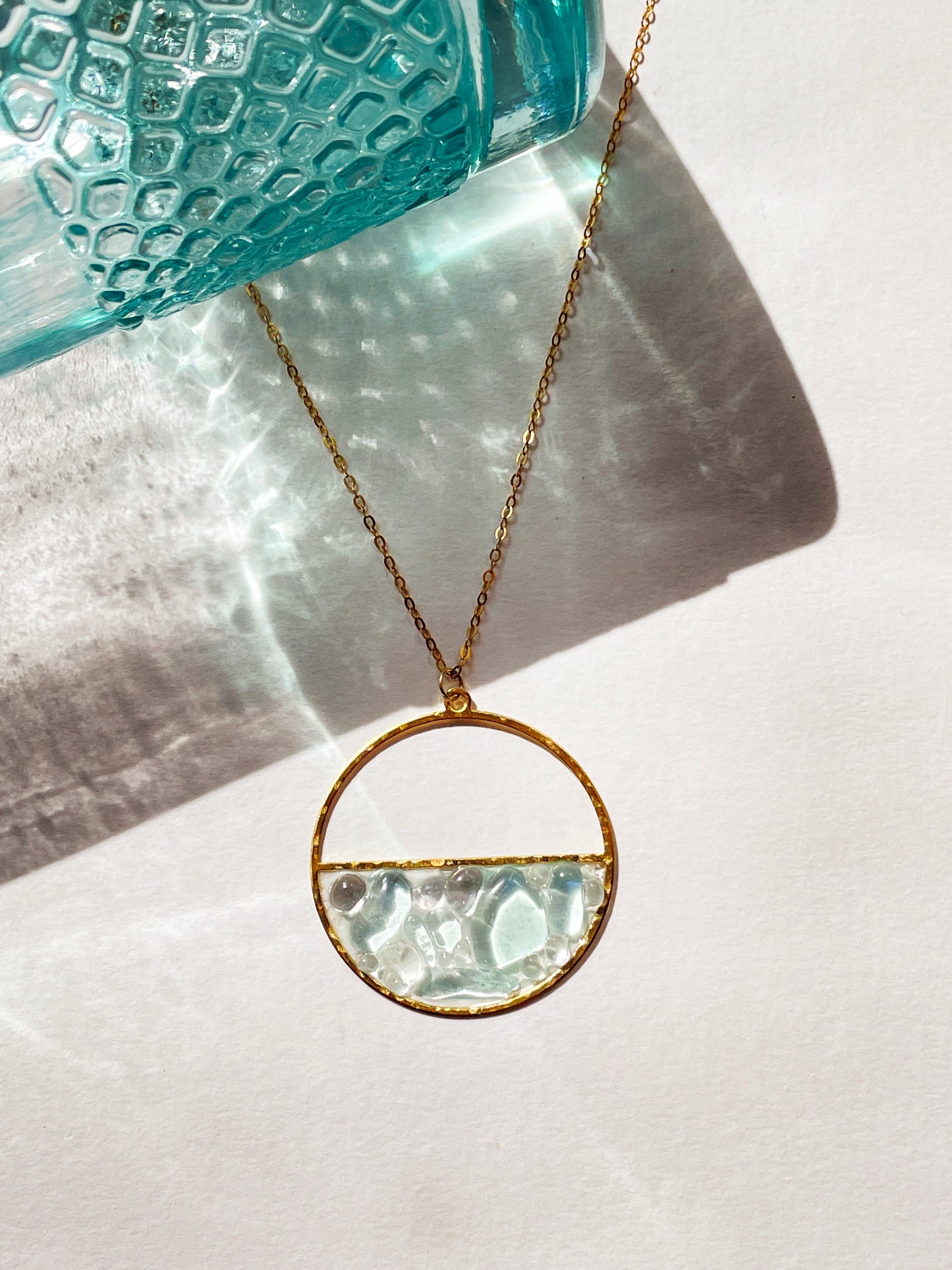 Rockpools Pendant Necklace with 14k Gold Filled Chain | Handmade and Sustainable