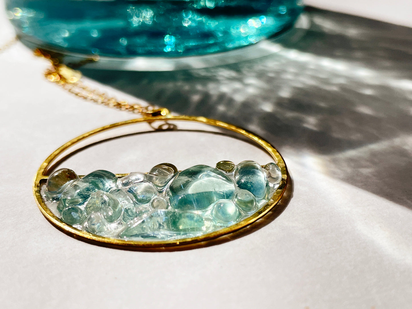 Rockpools Pendant Necklace with 14k Gold Filled Chain | Handmade and Sustainable