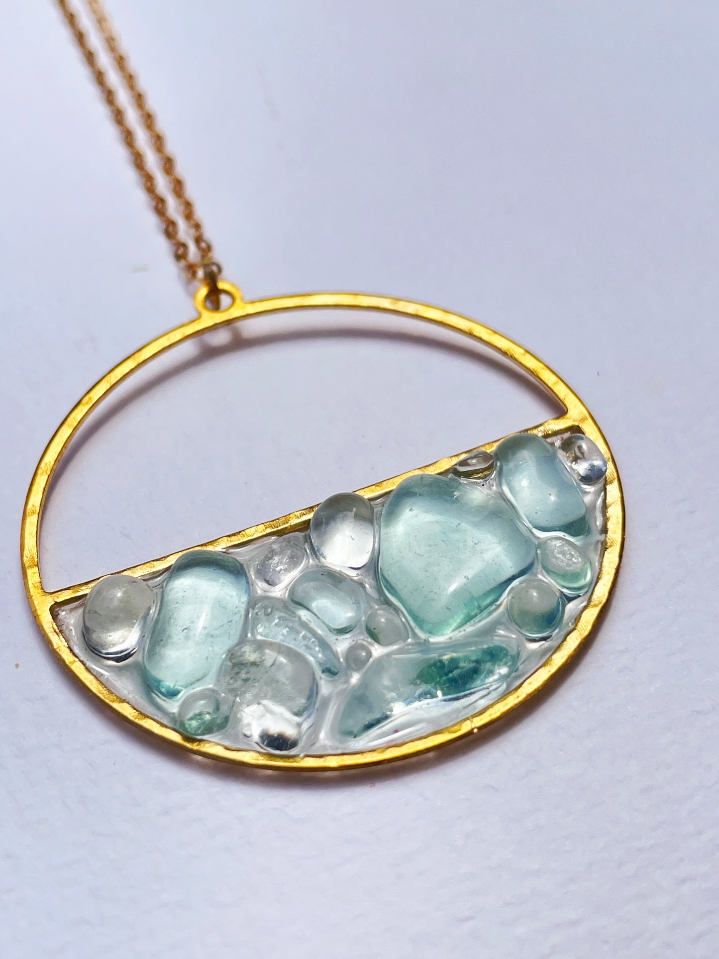 Rockpools Pendant Necklace with 14k Gold Filled Chain | Handmade and Sustainable